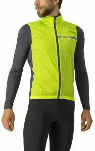 Castelli Squadra Stretch Vest Electric Lime/Dark Gray S Chaleco Chaqueta de ciclismo, chaleco