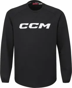 CCM Locker Room Fleece Crew SR Black 2XL SR Sudadera de hockey