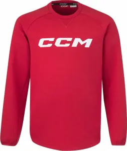 CCM Locker Room Fleece Crew SR Rojo XL SR Sudadera de hockey