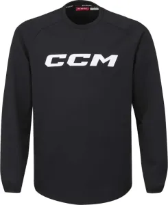CCM Locker Room Fleece Crew YTH Black XS YTH Sudadera de hockey