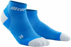 CEP WP4AKY Compression Low Cut Socks Ultralight Electric Blue-Light Grey III