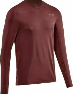 CEP W1136 Run Shirt Long Sleeve Men Dark Red XL Camiseta para correr de manga larga