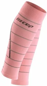 CEP WS401Z Compression Calf Sleeves Reflective Light Pink II Cubre-pantorrillas para corredores