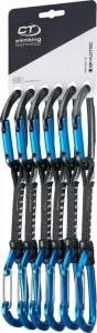 Climbing Technology Lime Set M-DY Quickdraw Anthracite/Electric Blue Solid Straight/Wire Straight Gate 12.0 Mosquetón de escalada