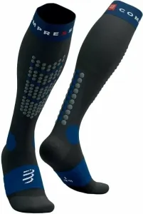 Compressport Alpine Ski Full Socks Black/Estate Blue T1 Calcetines para correr