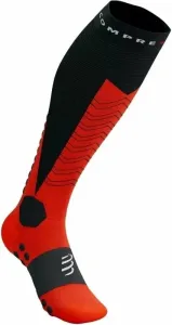 Compressport Ski Mountaineering Full Socks Black/Red T2 Calcetines para correr