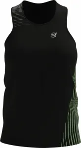 Compressport Performance Singlet W Black/Paradise Green L Camisetas sin mangas para correr