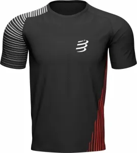 Compressport Performance SS Tshirt M Black/Red S Camiseta para correr de manga corta