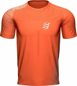 Compressport Performance SS Tshirt M Orangeade/Fjord Blue S Camiseta para correr de manga corta