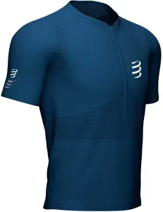 Compressport Trail Half-Zip Fitted SS Top Azul S Camiseta para correr de manga corta