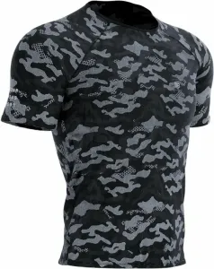 Compressport Training SS Tshirt M Camo Premium Black Camo L Camiseta para correr de manga corta