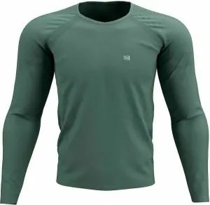 Compressport Training T-Shirt Silver Pine XL Camiseta para correr de manga larga