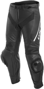 Dainese Delta 3 Black/Black/White 50 Pantalones de moto de cuero