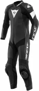 Dainese Tosa Leather 1Pc Suit Perf. Black/Black/White 44 Mono de moto de una pieza
