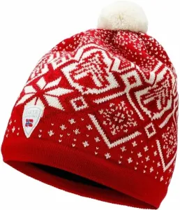 Dale of Norway Winterland Unisex Merino Wool Hat Raspberry/Off White/Red Rose UNI Gorros de esquí