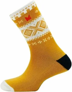 Dale of Norway Cortina Socks Knee High Mustard/Off White/Dark Charcoal L Medias