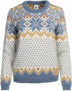 Dale of Norway Vilja Womens Knit Sweater Off White/Blue Shadow/Mustard M Saltador