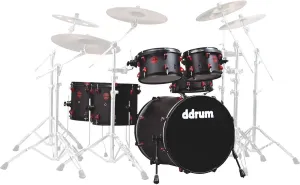 DDRUM Hybrid 6 Acoustic/Trigger Black Conjunto de batería acústica