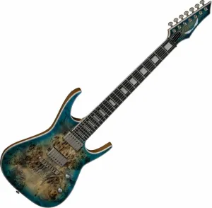 Dean Guitars Exile Select Floyd 7 St Burl Poplar Satin Turquoise Burst Guitarra eléctrica de 7 cuerdas