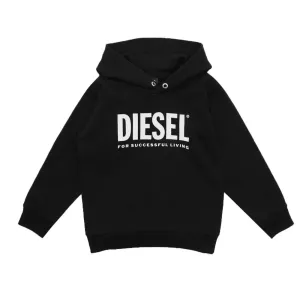 Diesel Boys Sdivision Logo Hoodie Black 10 Years