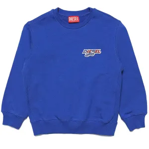 Diesel Boys Logo Print Sweater Blue 4Y