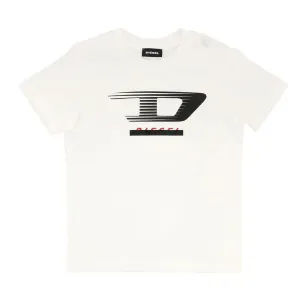Diesel Boys Cotton Logo T-shirt White 10Y #357986