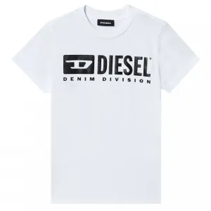 Diesel Boys Cotton Logo T-shirt White 4Y #357967