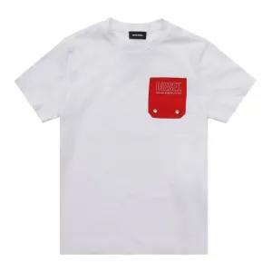 Diesel Boys Logo T-shirt White 6Y