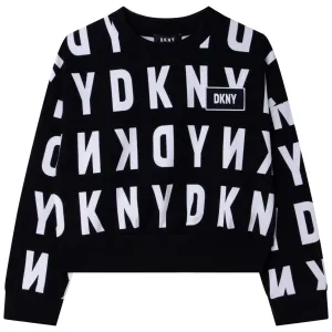 Dkny Girls Iconic Logo Sweater Black 8Y