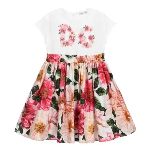 Dolce & Gabbana Girls Flower Dress 8Y Multi-coloured