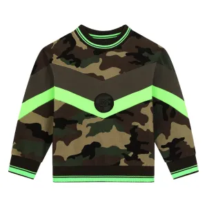 Dolce & Gabbana Boys Camouflage Sweatshirt Khaki 8Y