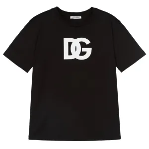 Dolce & Gabbana Boys Cotton Logo T-shirt Black 10Y #359176