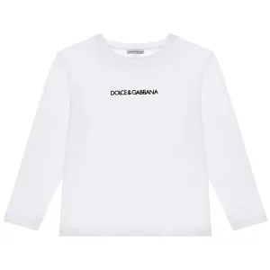 Dolce & Gabbana Unisex Kids Cotton Logo T-shirt White 10Y #360815