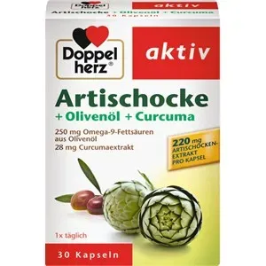 Doppelherz Health Stomach & Digestion Cápsulas de alcachofa + aceite de oliva + cúrcuma 34,20 g