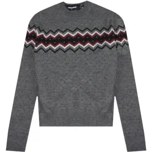 Dsquared2 Men's Perforated Knit Jumper Grey XL