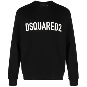 Dsquared2 Mens Logo Print Sweater Black M