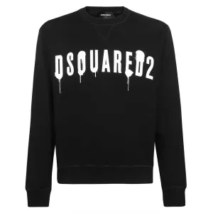 Dsquared2 Men's Splattered Logo Sweatshirt Black XL