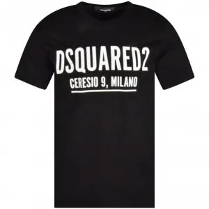 Dsquared2 Mens Ceresio Milano T Shirt Black M