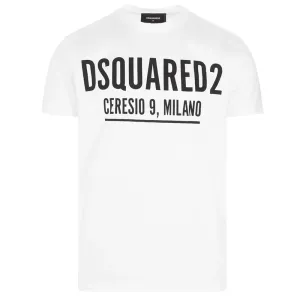 Dsquared2 Mens Ceresio Milano T Shirt White L