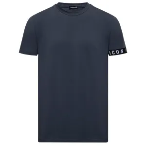 Dsquared2 Men's Icon Underwear Logo Trim T-shirt Navy XL