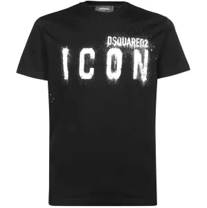 Dsquared2 Men's Spray Effect Icon Logo T-shirt Black S