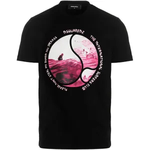 Dsquared2 Mens Surfer Club T-shirt Black S