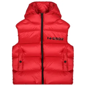 Dsquared2 Boys Puffer Gilet Red 8Y