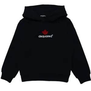 Dsquared2 Boys Logo Print Cotton Sweatshirt Black 4Y #363043