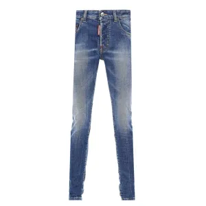 Dsquared2 Boys Faded Skinny Jeans Blue 16Y