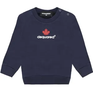 Dsquared2 Baby Boys Logo Print Cotton Sweatshirt Navy 12M