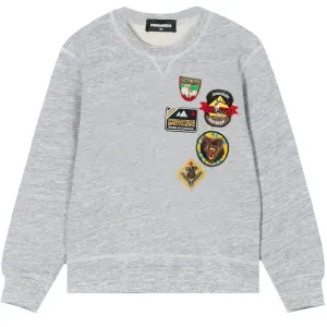 Dsquared2 Boys Badge Sweatshirt Grey 10Y