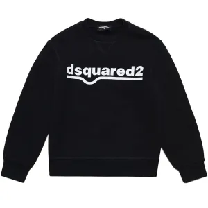 Dsquared2 Boys Logo Print Sweatshirt Black 4Y