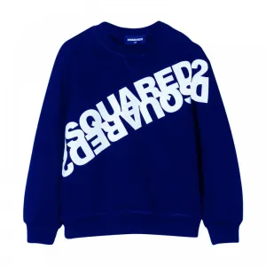 Dsquared2 Boys Mirrored Logo Sweatshirt Blue 10Y