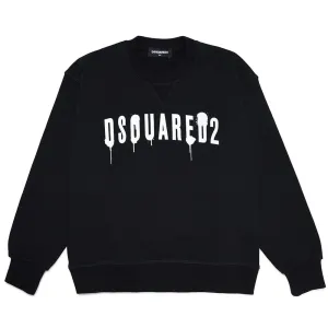 Dsquared2 Boys Splatter Logo Sweater Black 12Y